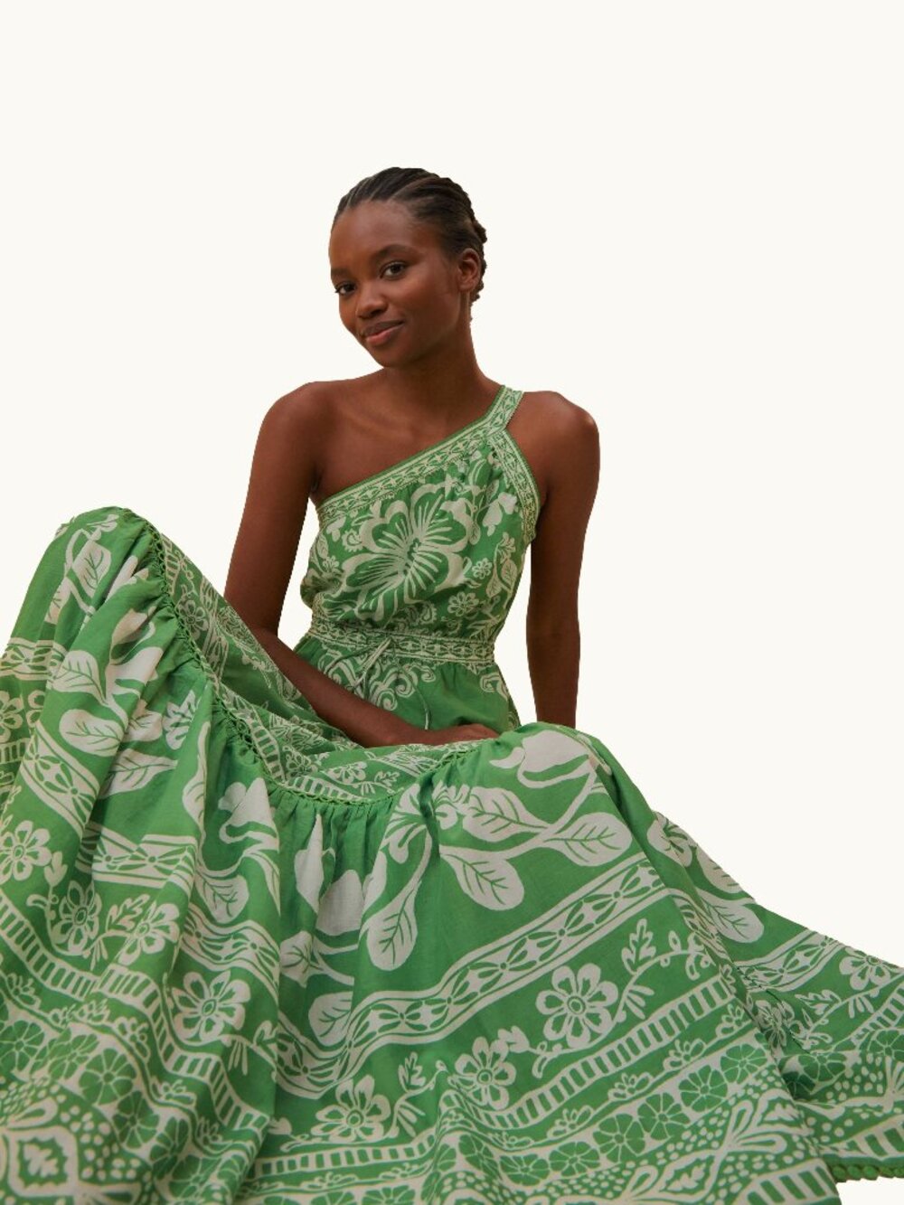 FARM RIO Green Sweet Garden Maxi Dress